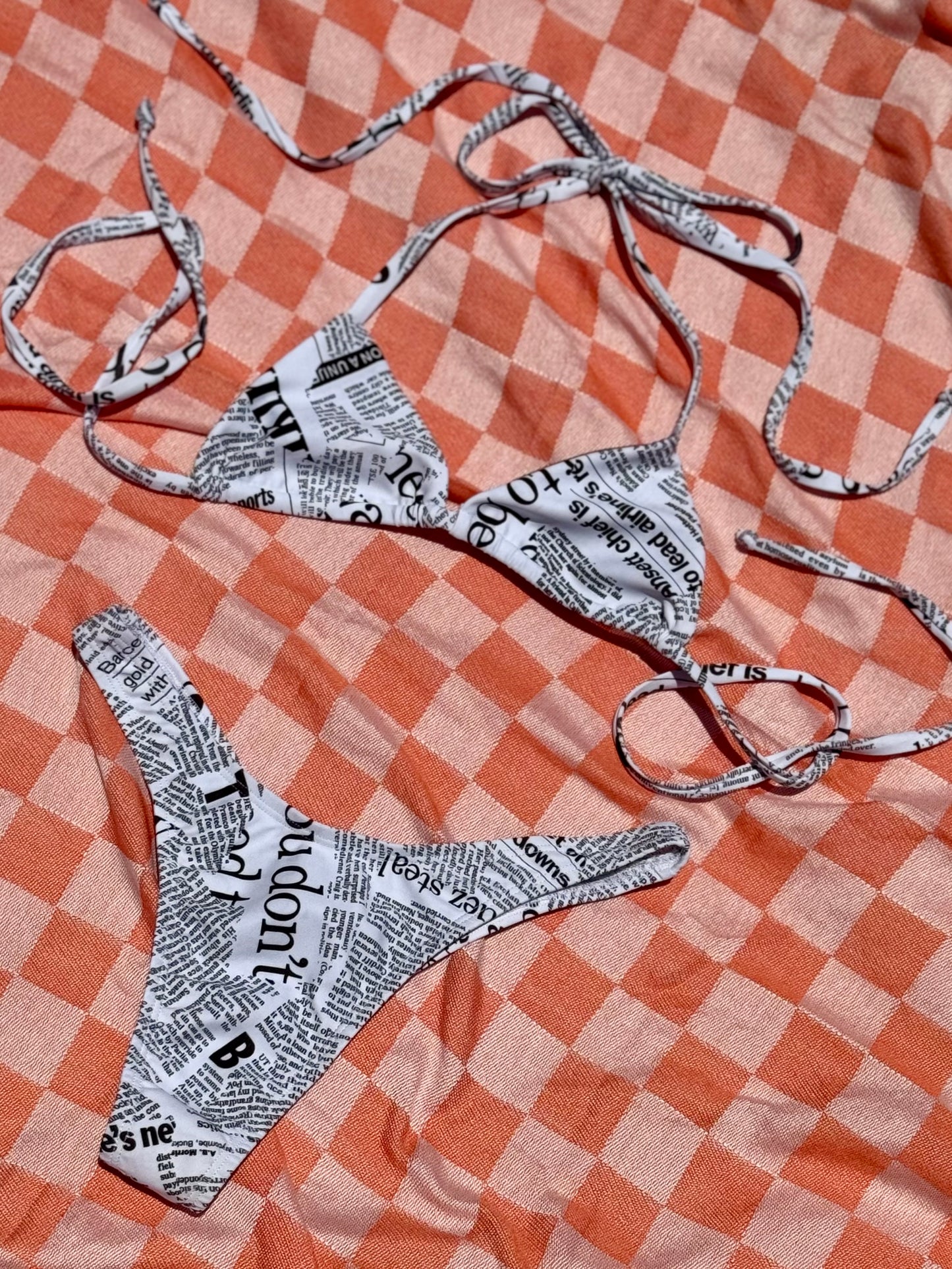Newsprint Classic Cut Triangle Top