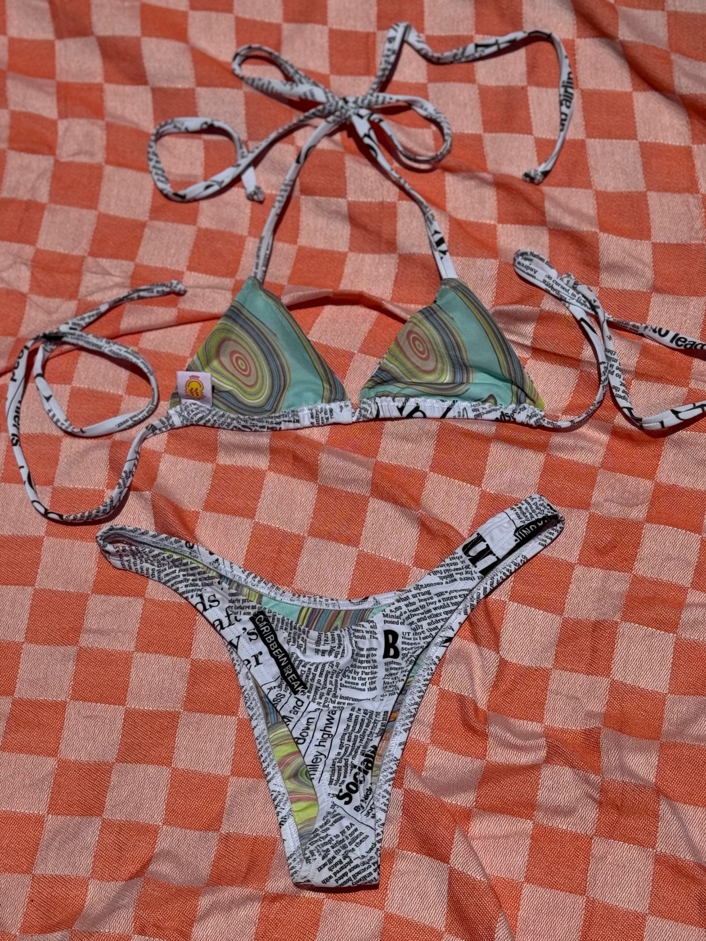 Newsprint Classic Cut Signature Thong