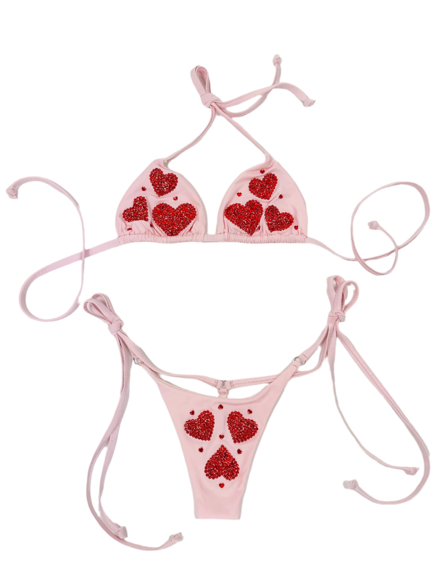 Three of Hearts Crystal Bikini