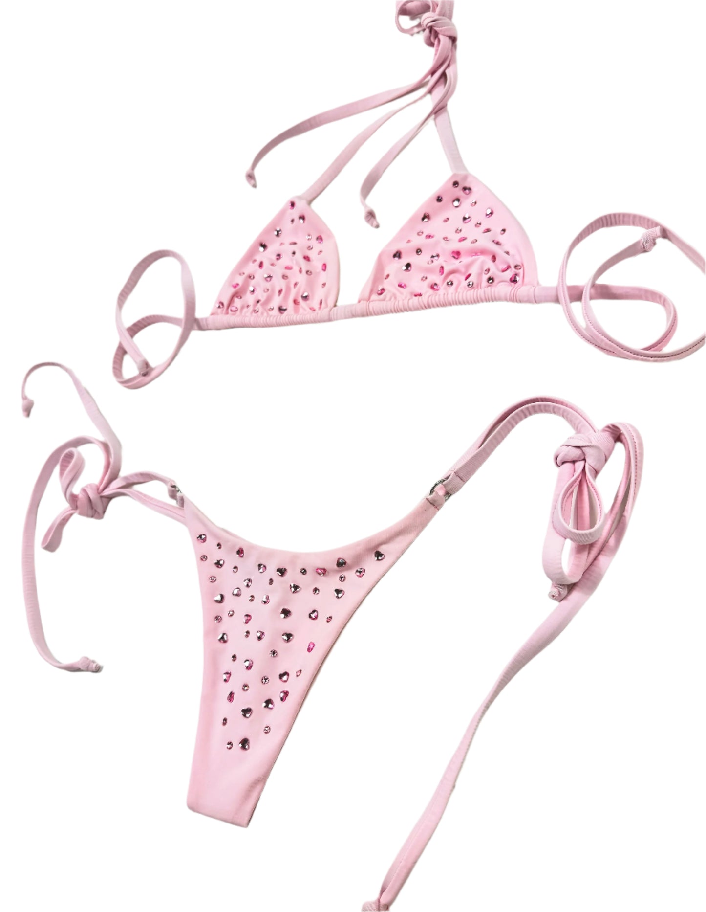 Heart Confetti Crystal Bikini