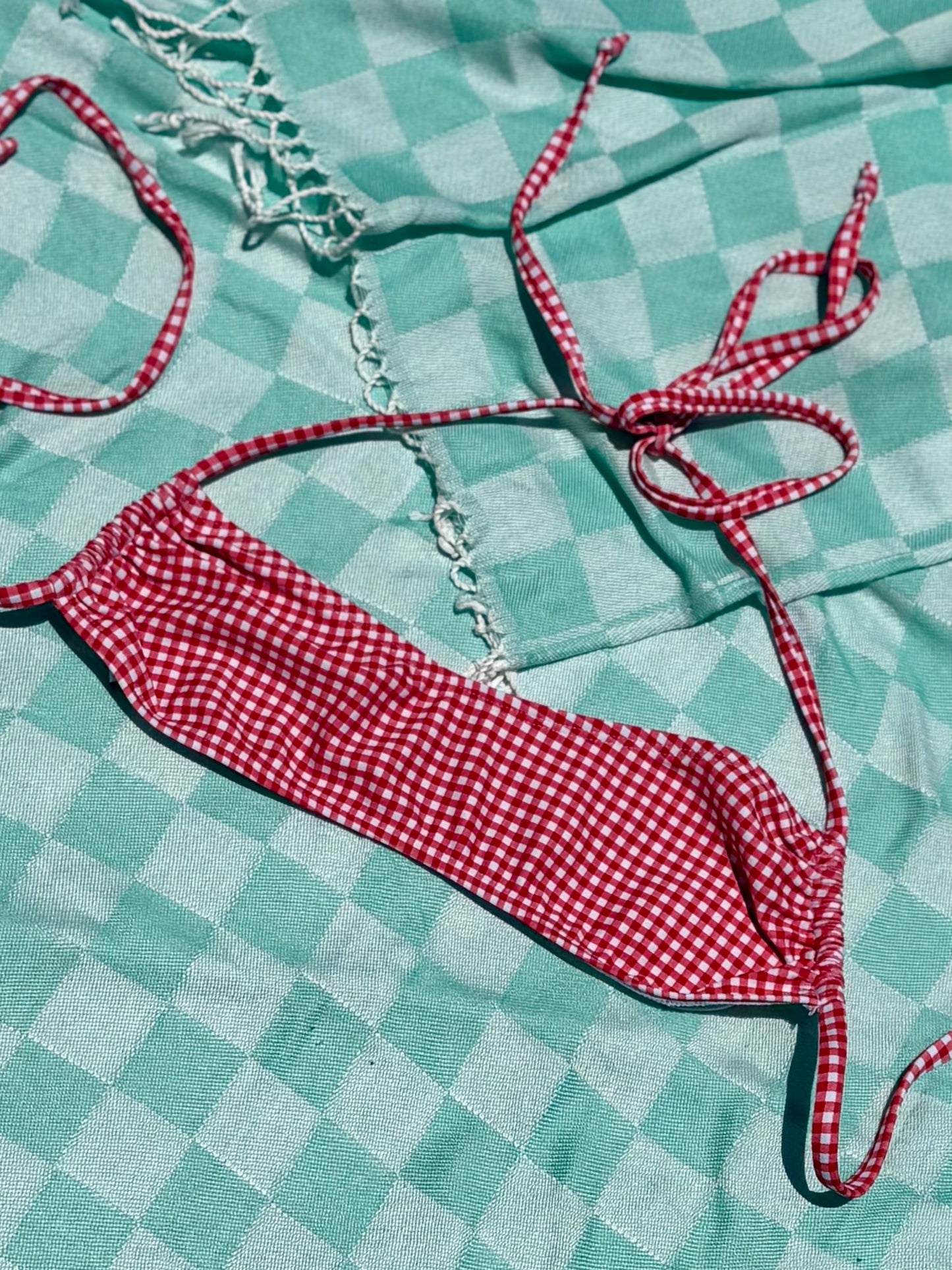 Going to Kauai Red Gingham Top