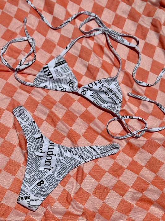 Newsprint Classic Cut Triangle Top