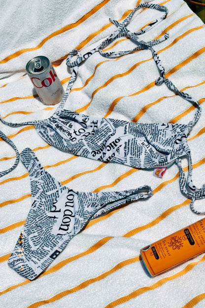 Newsprint Classic Cut Signature Thong