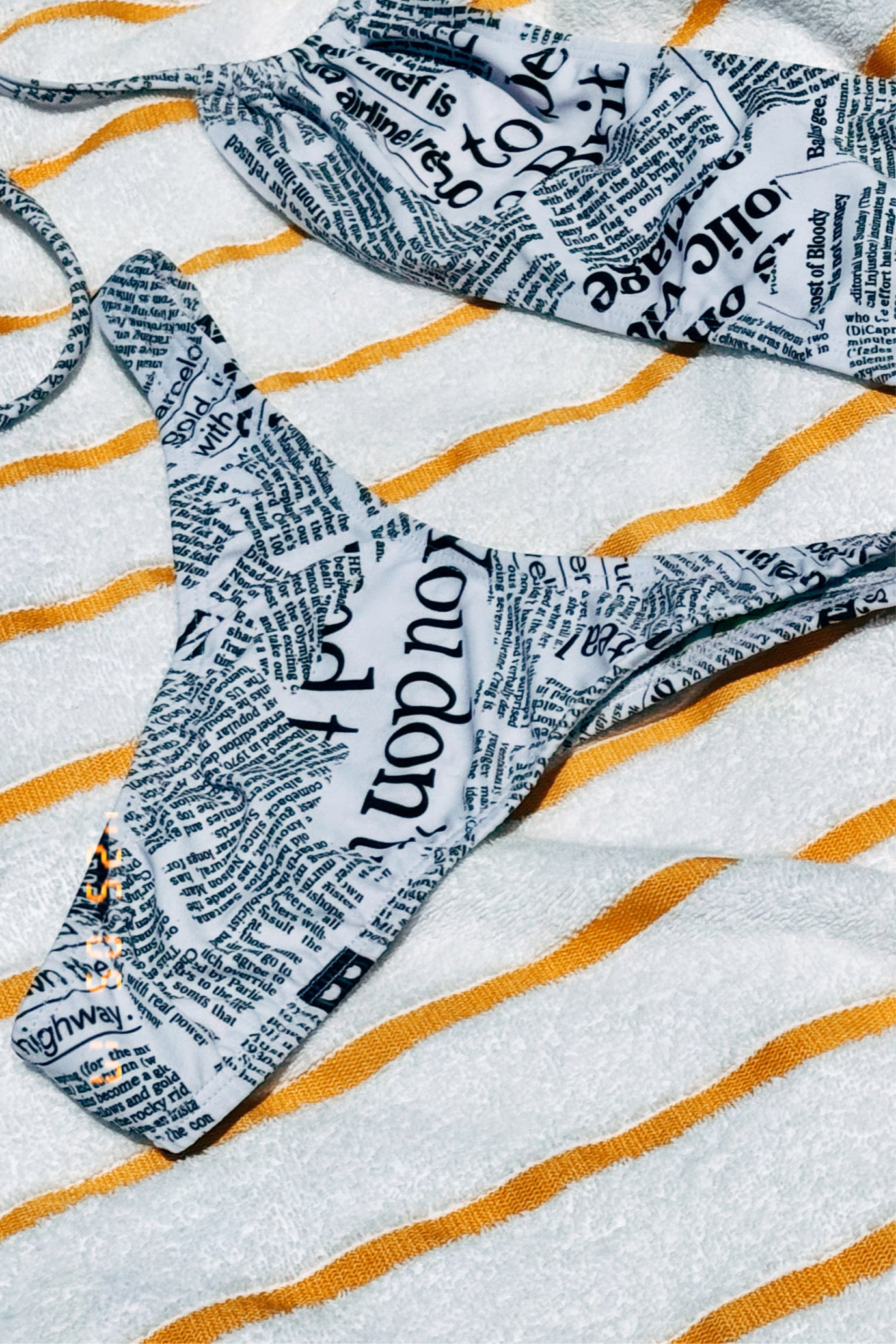 Newsprint Classic Cut Signature Thong