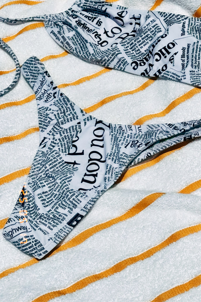 Newsprint Classic Cut Signature Thong