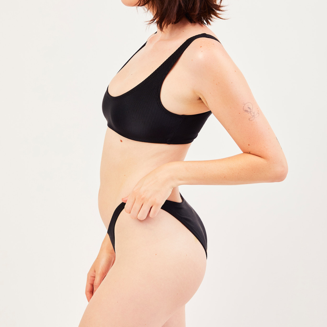 Ribbed Cheeky Bikini Bottom