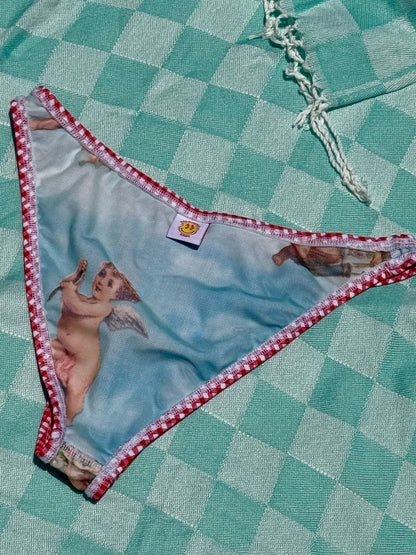 Red Gingham Cheeky Bikini Bottom