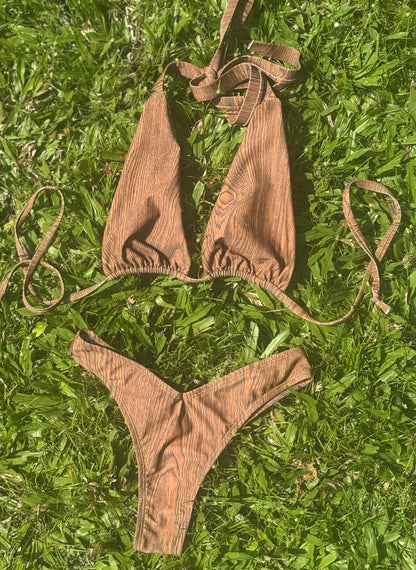 WOOD Classic Cut Halter Top